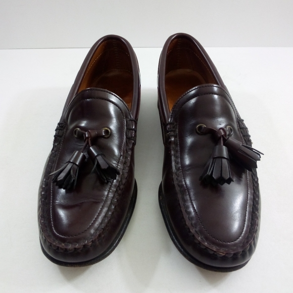 Nettleton Women 6.5 Narrow Luxury Vintage Tassel Burgundy Leather Loafers 12582 - Picture 2 of 8